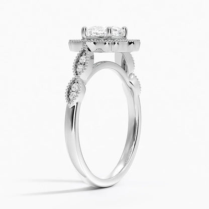 1,20 Karat Cushion Halo Tasarım Tektaş Laboratuvar Pırlanta Yüzük 18K -Radiara - Bold Diamonds