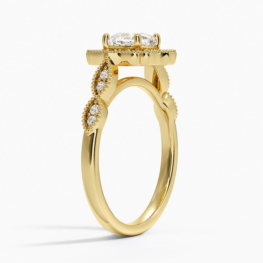 1,20 Karat Cushion Halo Tasarım Tektaş Laboratuvar Pırlanta Yüzük 18K -Radiara - Bold Diamonds