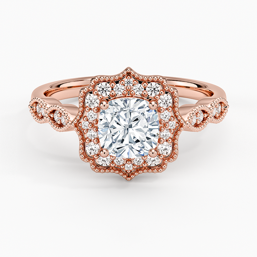 1,20 Karat Cushion Halo Tasarım Tektaş Laboratuvar Pırlanta Yüzük 18K -Radiara - Bold Diamonds
