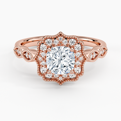 1,20 Karat Cushion Halo Tasarım Tektaş Laboratuvar Pırlanta Yüzük 18K -Radiara - Bold Diamonds