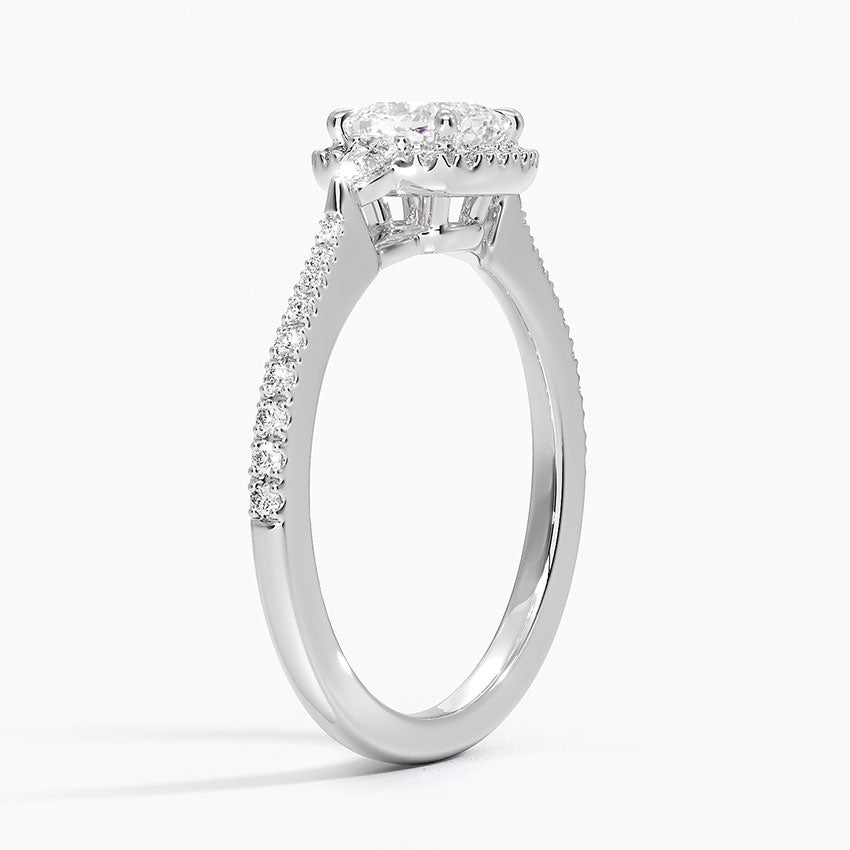 1.20 Karat Cushion Halo Tasarım Tektaş Laboratuvar Pırlanta Yüzük 18K -Vittora - Bold Diamonds