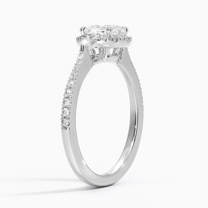 1.20 Karat Cushion Halo Tasarım Tektaş Laboratuvar Pırlanta Yüzük 18K -Vittora - Bold Diamonds