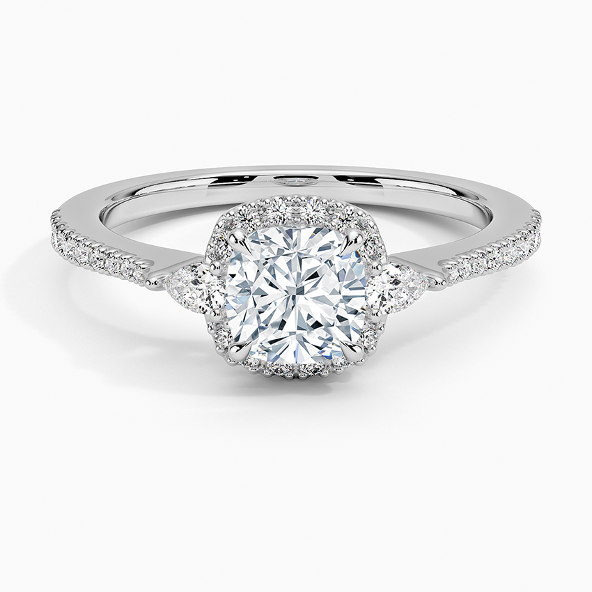 1.20 Karat Cushion Halo Tasarım Tektaş Laboratuvar Pırlanta Yüzük 18K -Vittora - Bold Diamonds