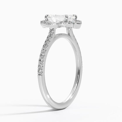 1,20 Karat Emerald Halo Tasarım Tektaş Laboratuvar Pırlanta Yüzük 18K -Coronna - Bold Diamonds