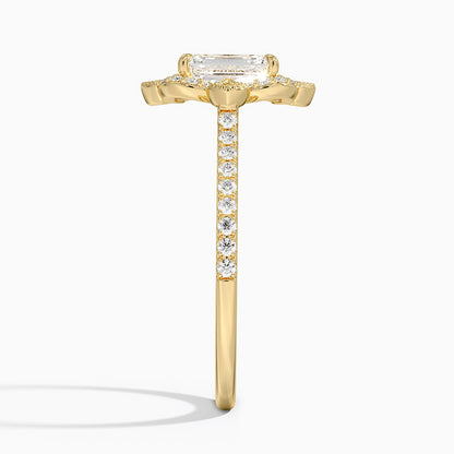 1,20 Karat Emerald Halo Tasarım Tektaş Laboratuvar Pırlanta Yüzük 18K -Coronna - Bold Diamonds
