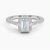 1.20 Karat Emerald Halo Tasarım Tektaş Laboratuvar Pırlanta Yüzük 18k  -Vittora - Bold Diamonds