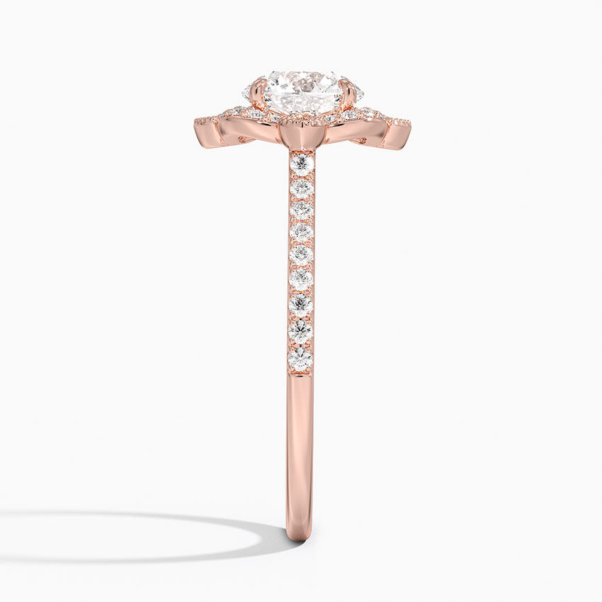1,20 Karat Halo Tasarım Tektaş Laboratuvar Pırlanta Yüzük 18K -Coronna - Bold Diamonds