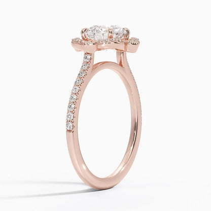1,20 Karat Halo Tasarım Tektaş Laboratuvar Pırlanta Yüzük 18K -Coronna - Bold Diamonds