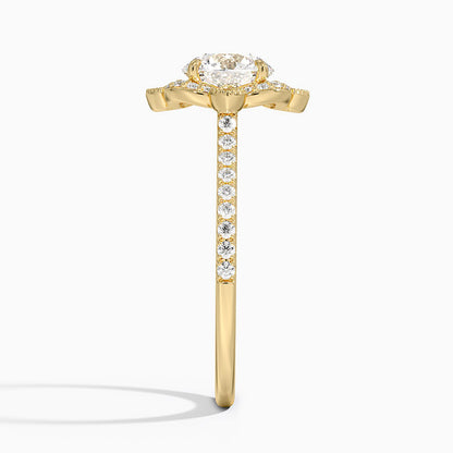 1,20 Karat Halo Tasarım Tektaş Laboratuvar Pırlanta Yüzük 18K -Coronna - Bold Diamonds