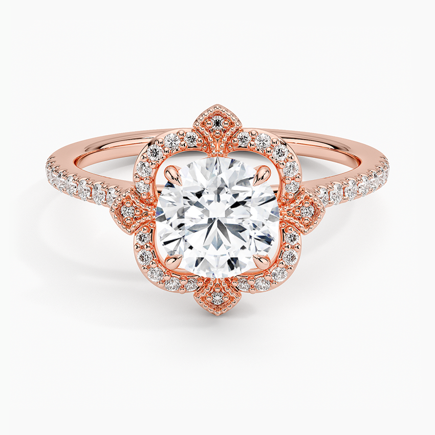 1,20 Karat Halo Tasarım Tektaş Laboratuvar Pırlanta Yüzük 18K -Coronna - Bold Diamonds