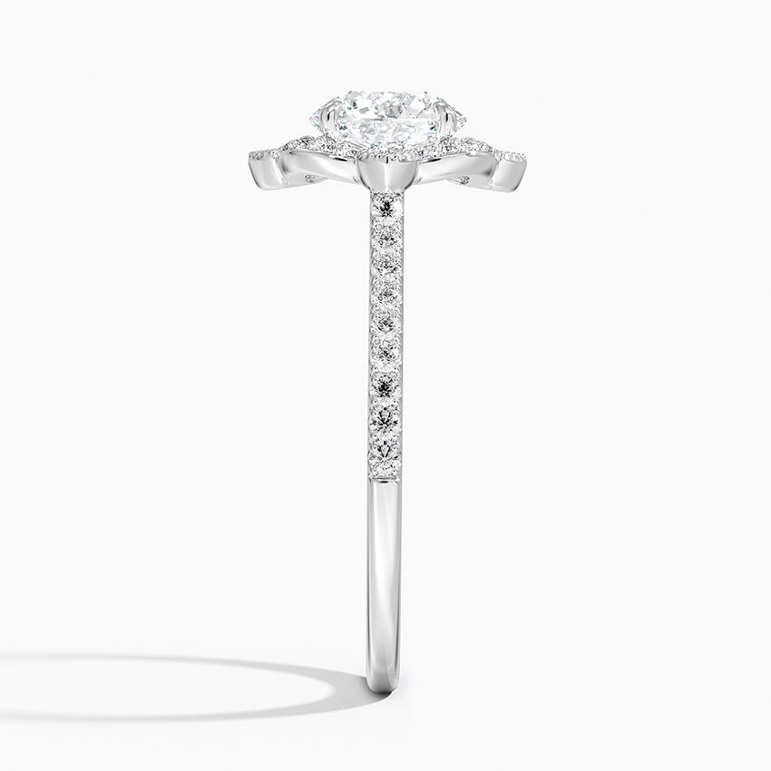 1,20 Karat Halo Tasarım Tektaş Laboratuvar Pırlanta Yüzük 18K -Coronna - Bold Diamonds