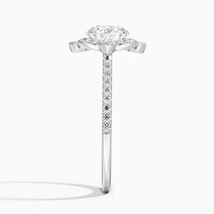 1,20 Karat Halo Tasarım Tektaş Laboratuvar Pırlanta Yüzük 18K -Coronna - Bold Diamonds