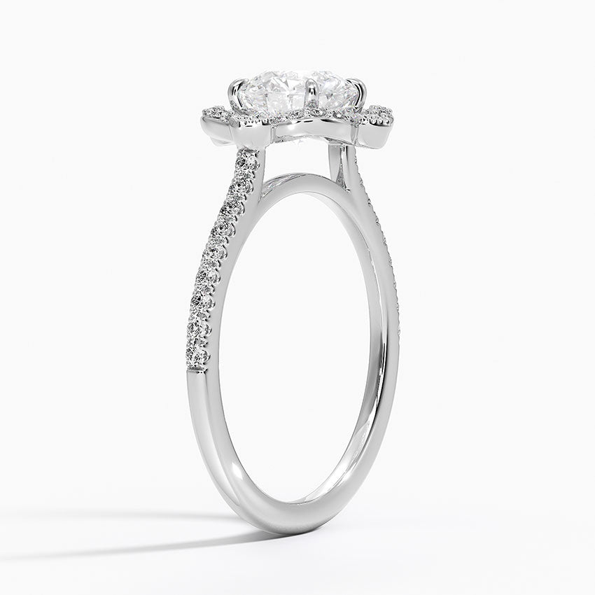 1,20 Karat Halo Tasarım Tektaş Laboratuvar Pırlanta Yüzük 18K -Coronna - Bold Diamonds