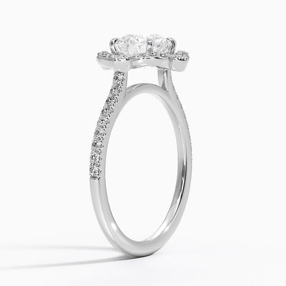 1,20 Karat Halo Tasarım Tektaş Laboratuvar Pırlanta Yüzük 18K -Coronna - Bold Diamonds