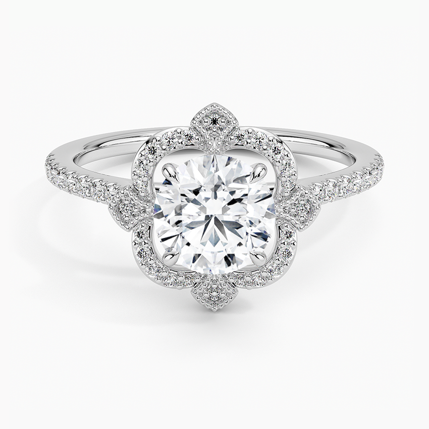 1,20 Karat Halo Tasarım Tektaş Laboratuvar Pırlanta Yüzük 18K -Coronna - Bold Diamonds
