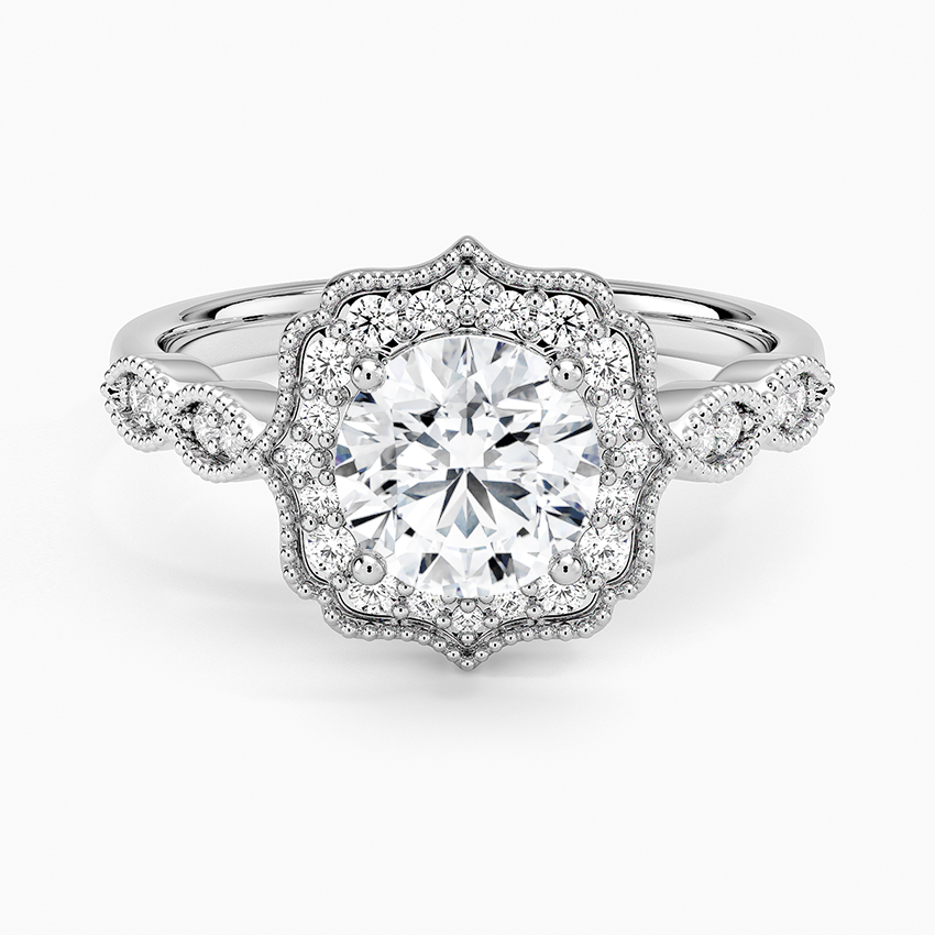 1,20 Karat Halo Tasarım Tektaş Laboratuvar Pırlanta Yüzük 18K -Radiara - Bold Diamonds