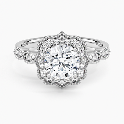 1,20 Karat Halo Tasarım Tektaş Laboratuvar Pırlanta Yüzük 18K -Radiara - Bold Diamonds