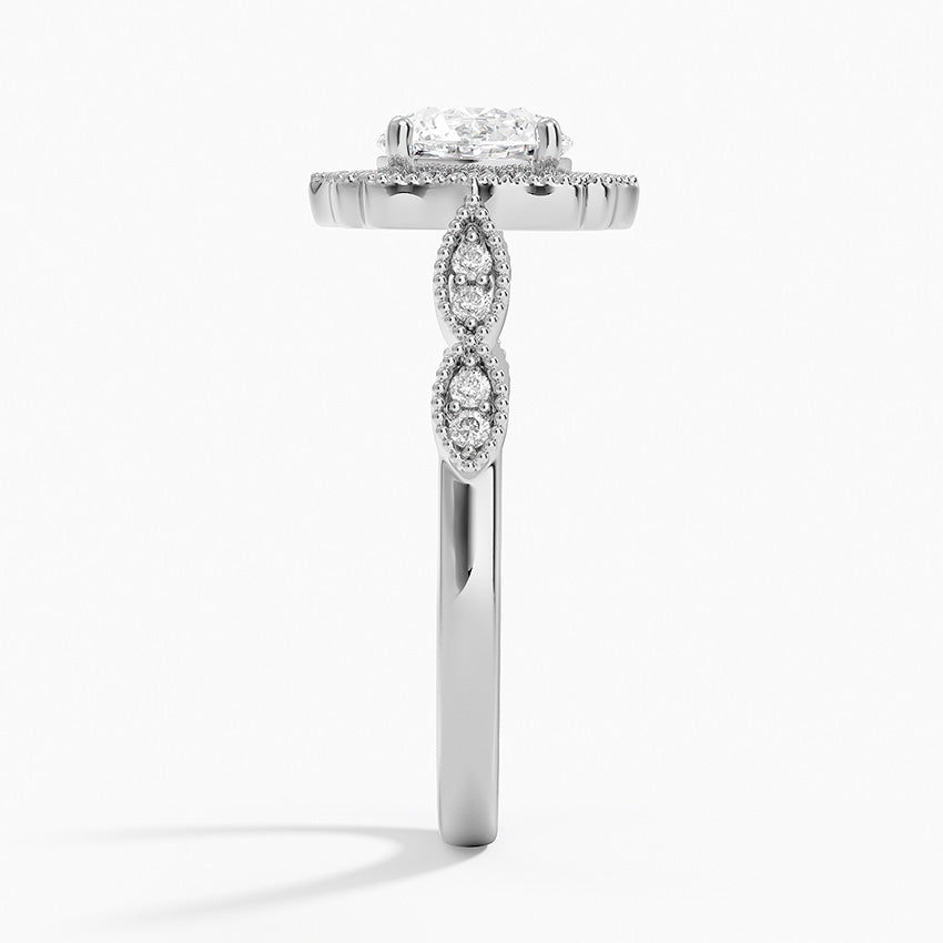 1,20 Karat Halo Tasarım Tektaş Laboratuvar Pırlanta Yüzük 18K -Radiara - Bold Diamonds