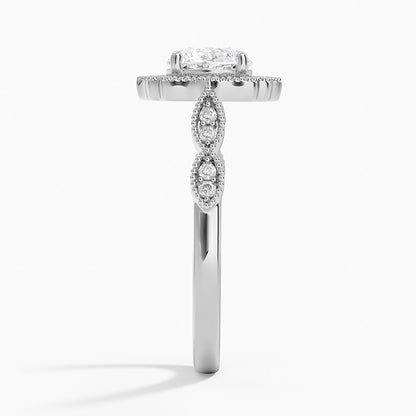 1,20 Karat Halo Tasarım Tektaş Laboratuvar Pırlanta Yüzük 18K -Radiara - Bold Diamonds