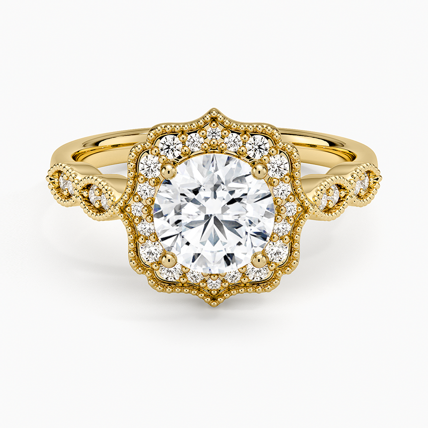 1,20 Karat Halo Tasarım Tektaş Laboratuvar Pırlanta Yüzük 18K -Radiara - Bold Diamonds