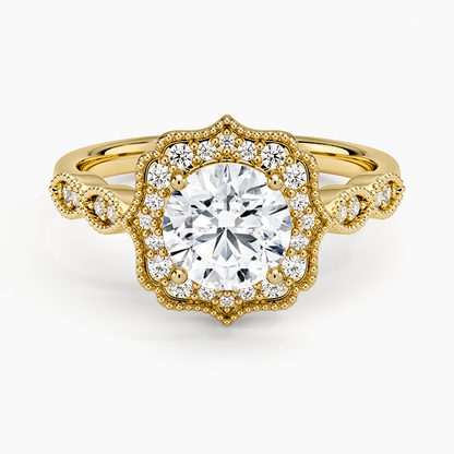 1,20 Karat Halo Tasarım Tektaş Laboratuvar Pırlanta Yüzük 18K -Radiara - Bold Diamonds