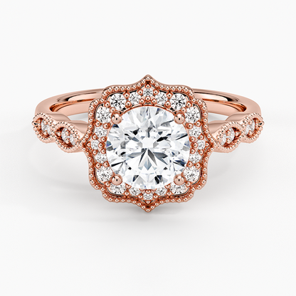 1,20 Karat Halo Tasarım Tektaş Laboratuvar Pırlanta Yüzük 18K -Radiara - Bold Diamonds
