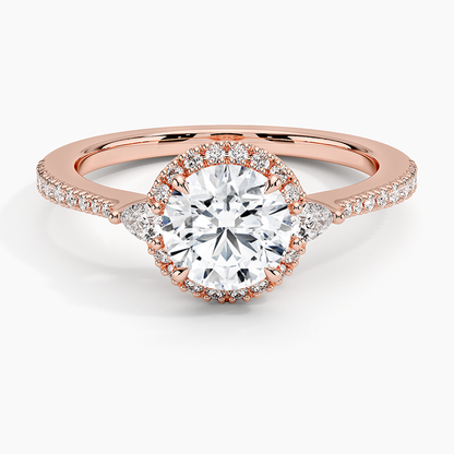 1.20 Karat Halo Tasarım Tektaş Laboratuvar Pırlanta Yüzük  18k -Vittora - Bold Diamonds