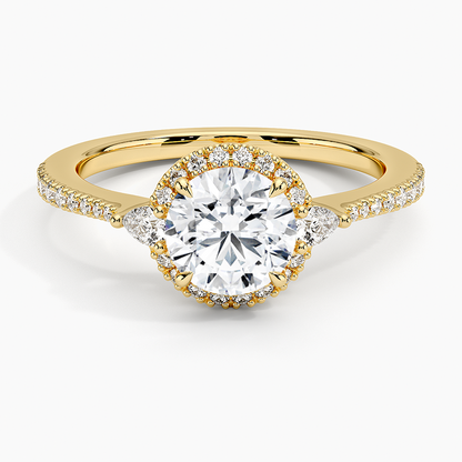 1.20 Karat Halo Tasarım Tektaş Laboratuvar Pırlanta Yüzük  18k -Vittora - Bold Diamonds
