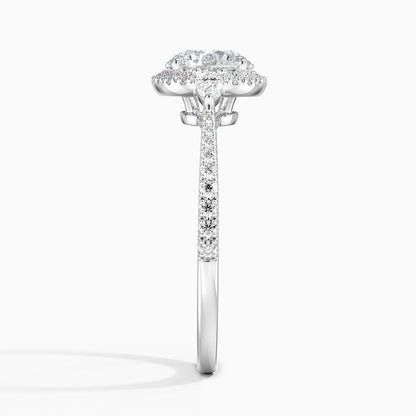 1.20 Karat Halo Tasarım Tektaş Laboratuvar Pırlanta Yüzük  18k -Vittora - Bold Diamonds