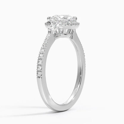 1.20 Karat Halo Tasarım Tektaş Laboratuvar Pırlanta Yüzük  18k -Vittora - Bold Diamonds
