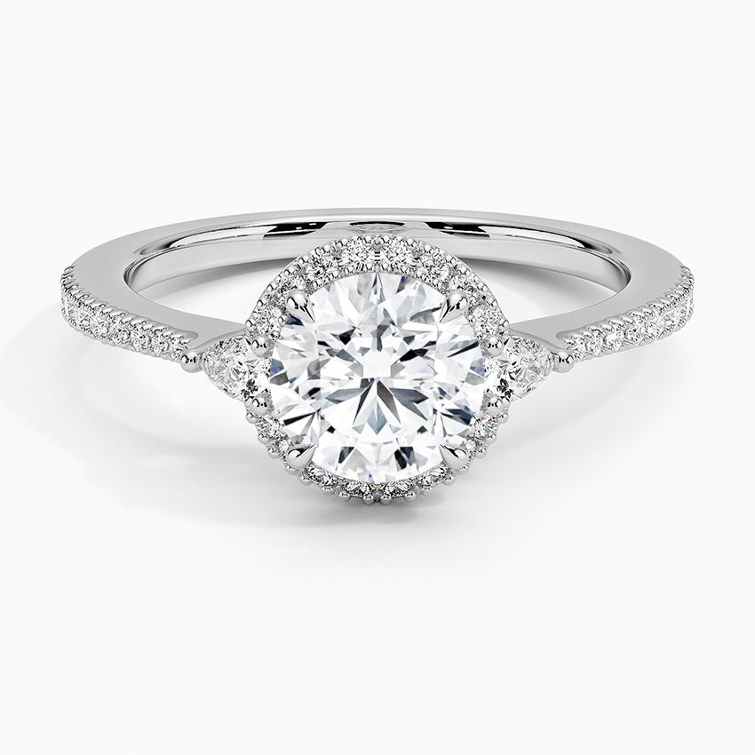 1.20 Karat Halo Tasarım Tektaş Laboratuvar Pırlanta Yüzük  18k -Vittora - Bold Diamonds