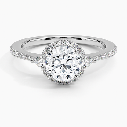 1.20 Karat Halo Tasarım Tektaş Laboratuvar Pırlanta Yüzük  18k -Vittora - Bold Diamonds
