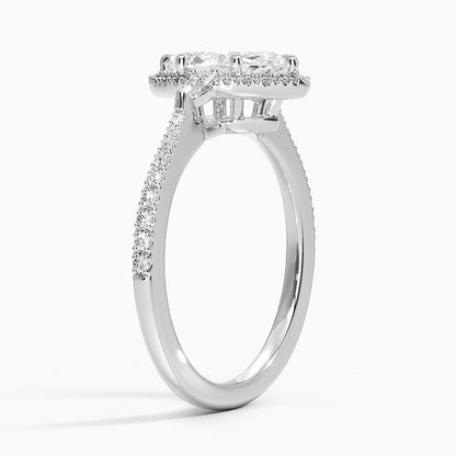 1.20 Karat Marquise Halo Tasarım Tektaş Laboratuvar Pırlanta Yüzük  18K -Vittora - Bold Diamonds