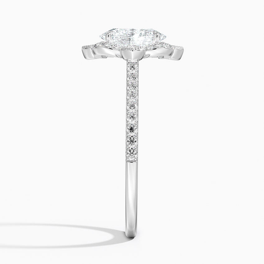 1,20 Karat Oval Halo Tasarım Tektaş Laboratuvar Pırlanta Yüzük 18K -Coronna - Bold Diamonds