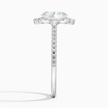 1,20 Karat Oval Halo Tasarım Tektaş Laboratuvar Pırlanta Yüzük 18K -Coronna - Bold Diamonds