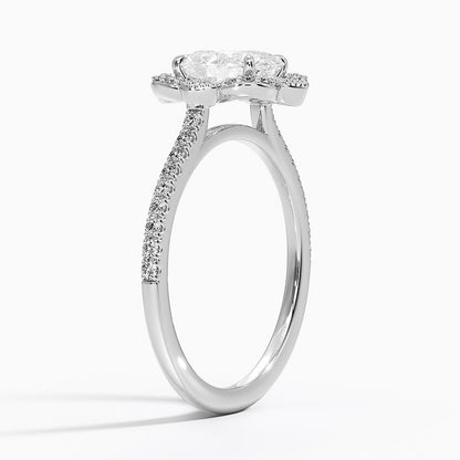1,20 Karat Oval Halo Tasarım Tektaş Laboratuvar Pırlanta Yüzük 18K -Coronna - Bold Diamonds