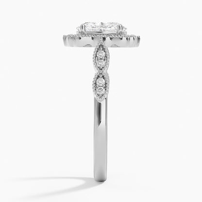1,20 Karat Oval Halo Tasarım Tektaş Laboratuvar Pırlanta Yüzük 18K - Radiara - Bold Diamonds