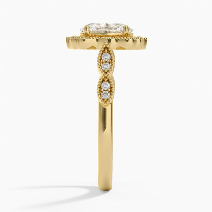 1,20 Karat Oval Halo Tasarım Tektaş Laboratuvar Pırlanta Yüzük 18K - Radiara - Bold Diamonds