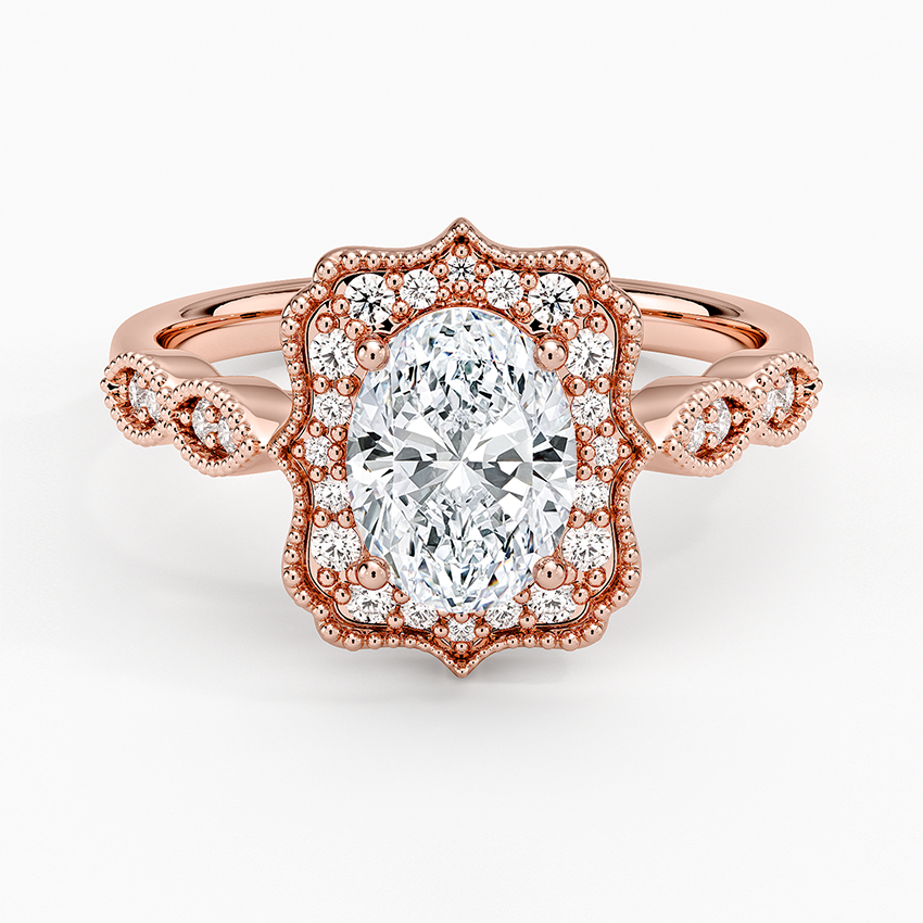 1,20 Karat Oval Halo Tasarım Tektaş Laboratuvar Pırlanta Yüzük 18K - Radiara - Bold Diamonds