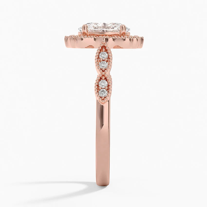 1,20 Karat Oval Halo Tasarım Tektaş Laboratuvar Pırlanta Yüzük 18K - Radiara - Bold Diamonds