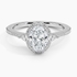 1.20 Karat Oval Halo Tasarım Tektaş Laboratuvar Pırlanta Yüzük 18k  -Vittora - Bold Diamonds