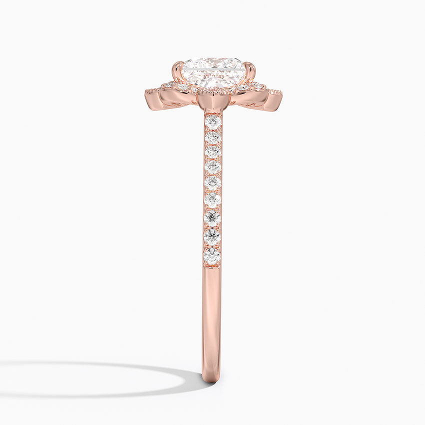 1,20 Karat Prenses Halo Tasarım Tektaş Laboratuvar Pırlanta Yüzük 18K -Coronna - Bold Diamonds