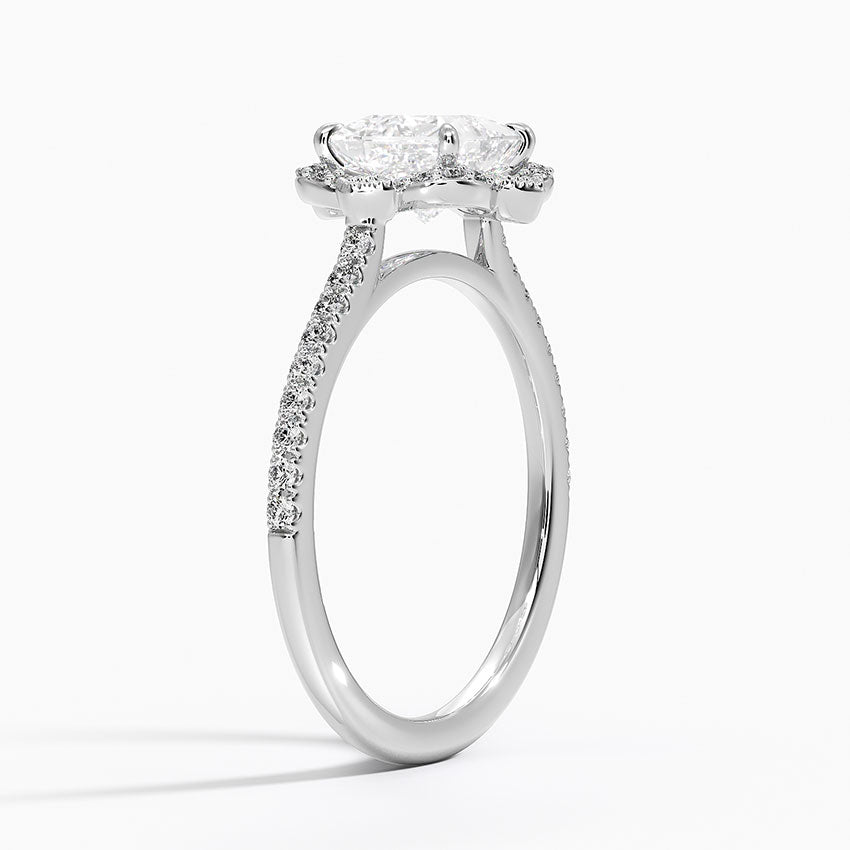 1,20 Karat Prenses Halo Tasarım Tektaş Laboratuvar Pırlanta Yüzük 18K -Coronna - Bold Diamonds