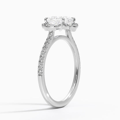 1,20 Karat Prenses Halo Tasarım Tektaş Laboratuvar Pırlanta Yüzük 18K -Coronna - Bold Diamonds