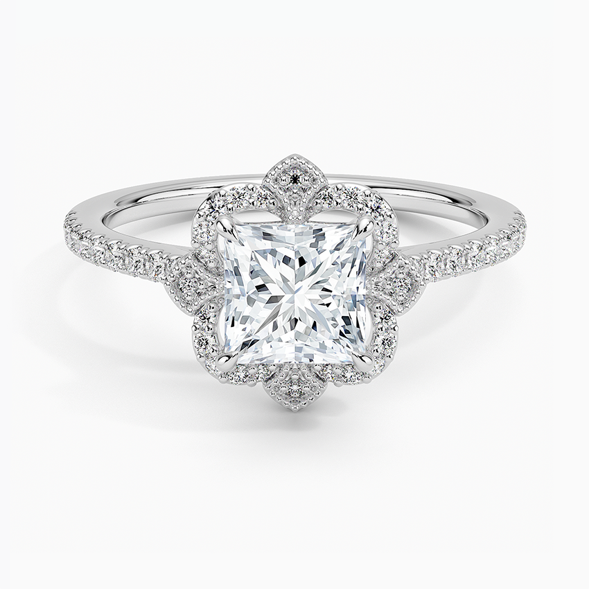 1,20 Karat Prenses Halo Tasarım Tektaş Laboratuvar Pırlanta Yüzük 18K -Coronna - Bold Diamonds