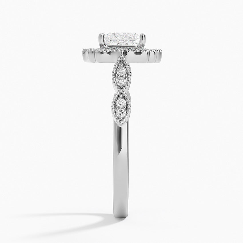 1,20 Karat Prenses Halo Tasarım Tektaş Laboratuvar Pırlanta Yüzük 18K - Radiara - Bold Diamonds