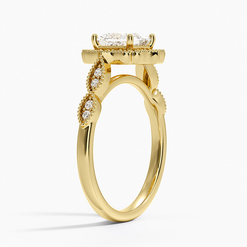 1,20 Karat Prenses Halo Tasarım Tektaş Laboratuvar Pırlanta Yüzük 18K - Radiara - Bold Diamonds