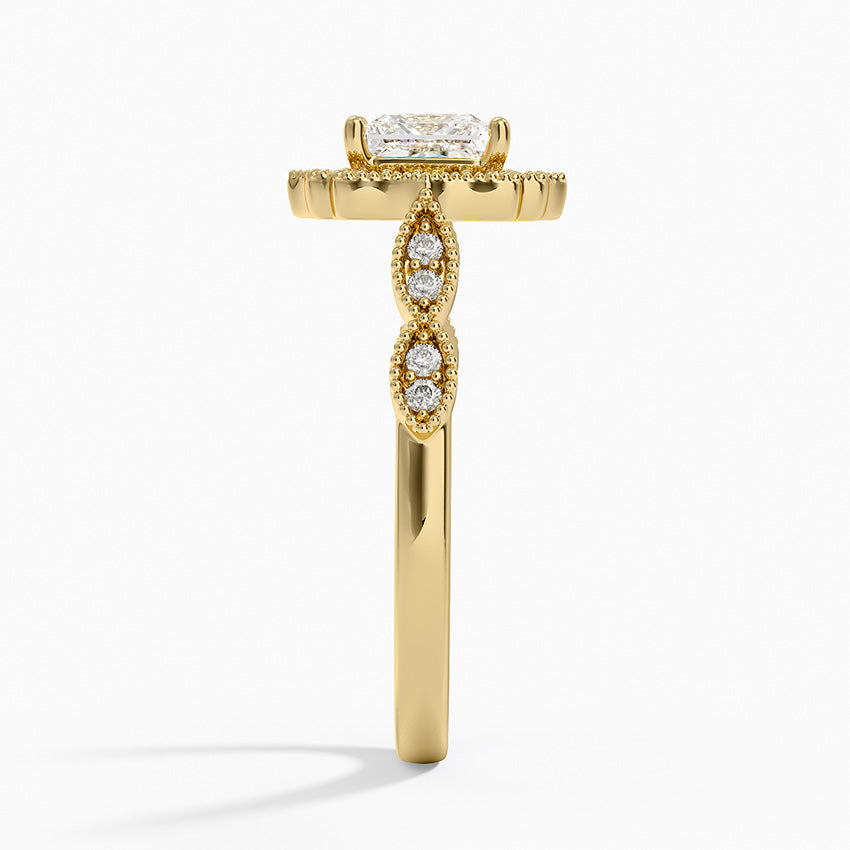 1,20 Karat Prenses Halo Tasarım Tektaş Laboratuvar Pırlanta Yüzük 18K - Radiara - Bold Diamonds