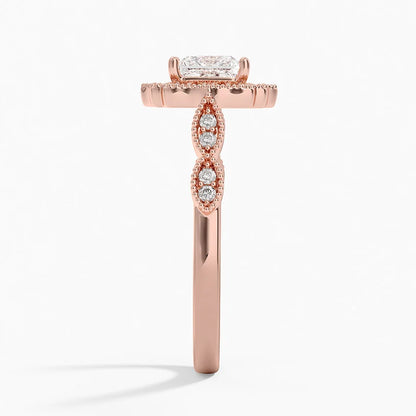 1,20 Karat Prenses Halo Tasarım Tektaş Laboratuvar Pırlanta Yüzük 18K - Radiara - Bold Diamonds