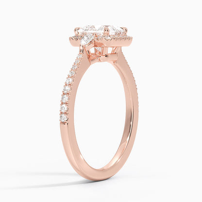 1.20 Karat Prenses Halo Tasarım Tektaş Laboratuvar Pırlanta Yüzük  18K -Vittora - Bold Diamonds